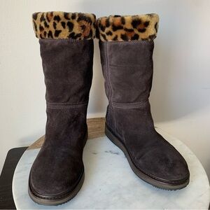 PRADA THE ORIGINAL CAR SHOE by PRADA Suede Brown Snow Boots Size 8 US 38.5 EU